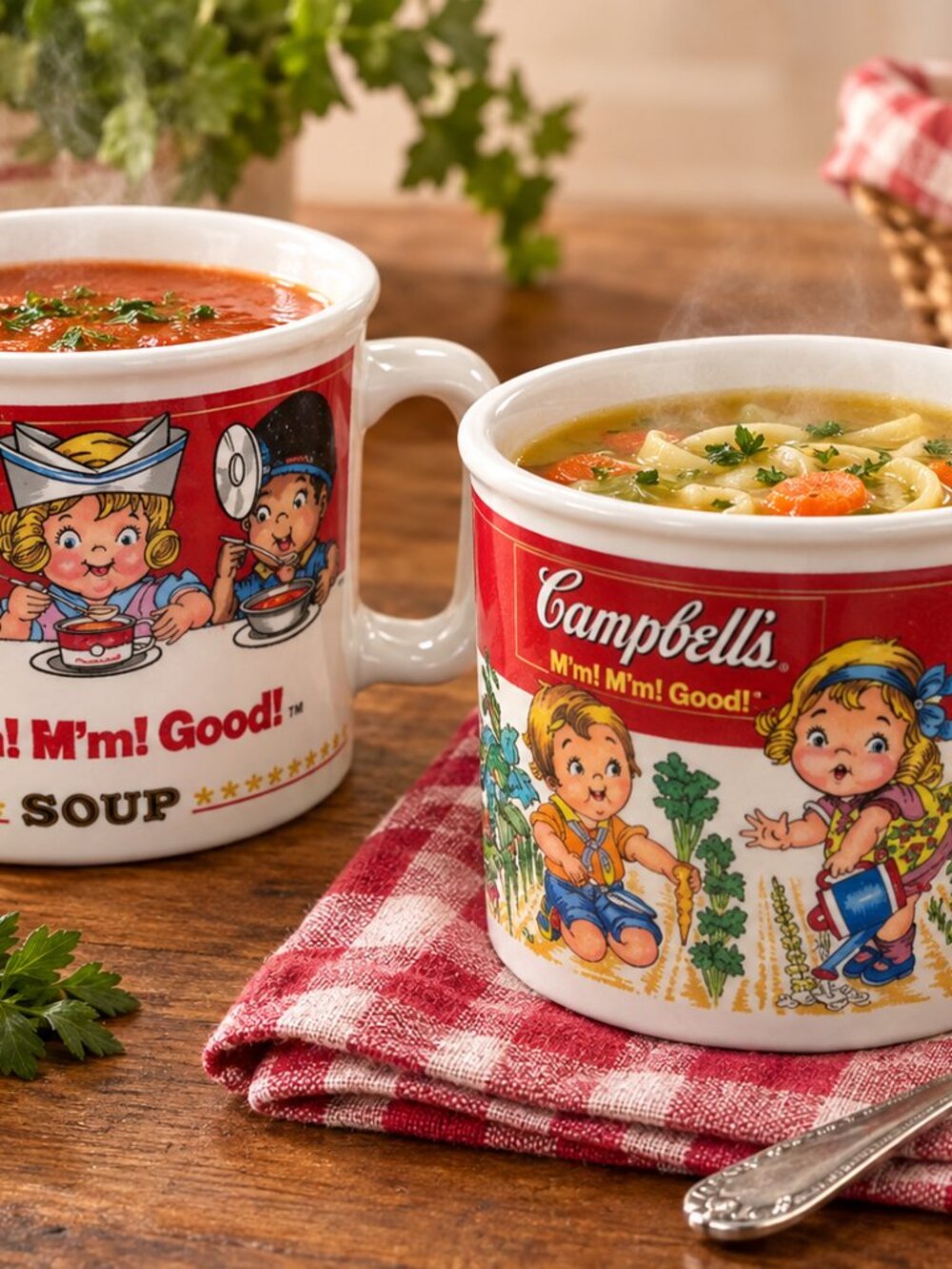Campbell Soup Mugs Vintage Look